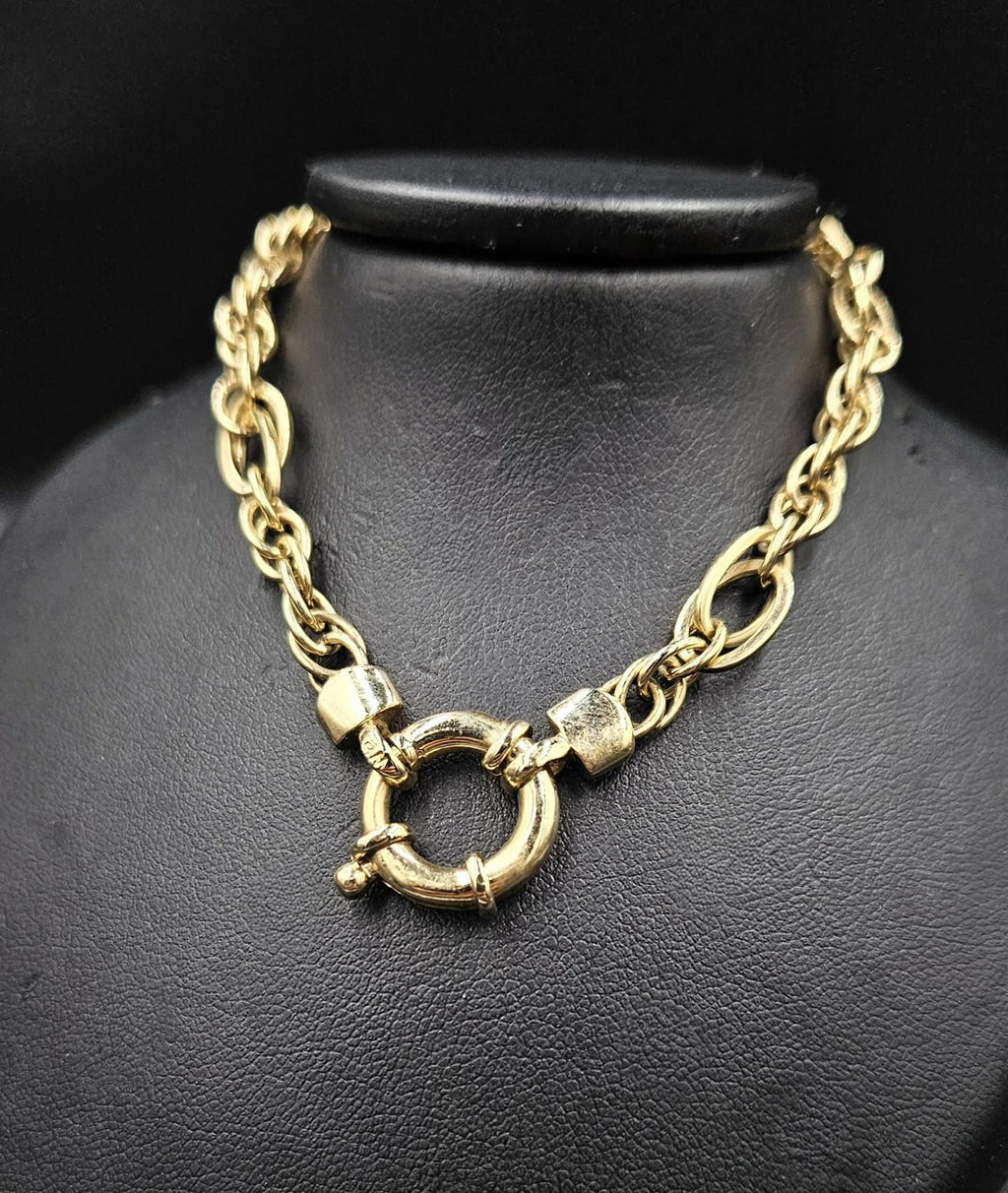 9ct Yellow Gold Mixed Link Style Bracelet