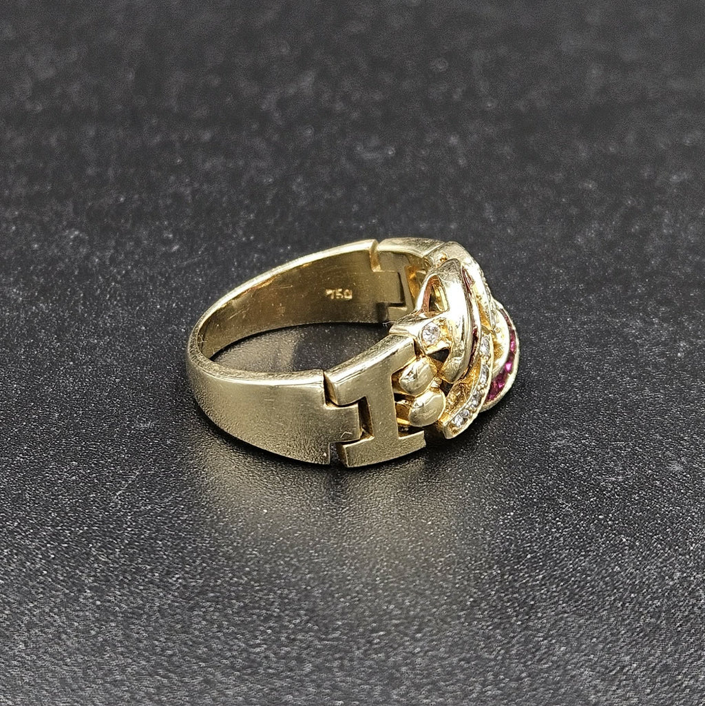 18ct Yellow Gold Moving Hinged Ring