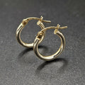 9ct Yellow Gold Tube Huggie Earrings