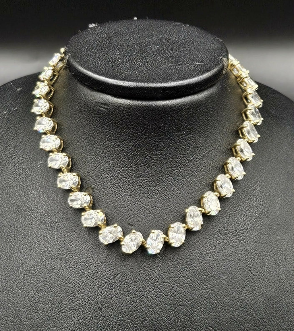 14ct Yellow Gold Moissanite Tennis Bracelet