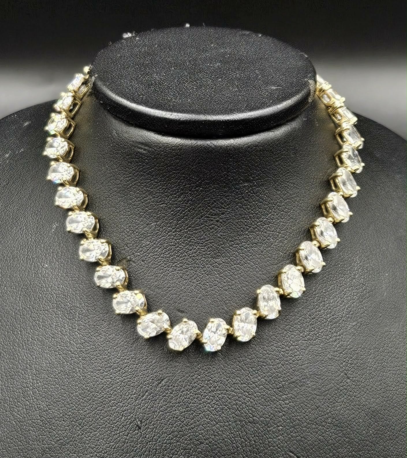 14ct Yellow Gold Moissanite Tennis Bracelet