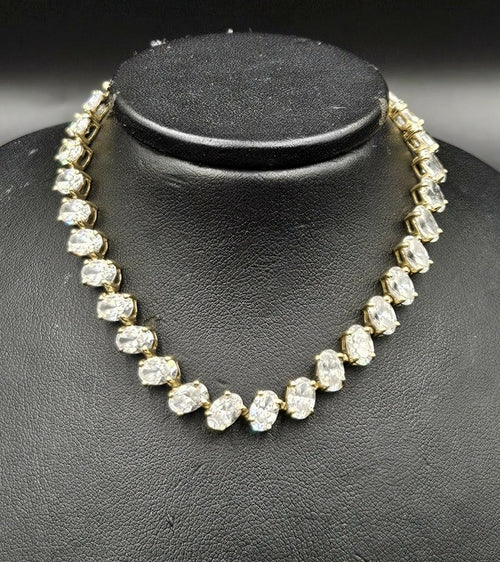 14ct Yellow Gold Moissanite Tennis Bracelet