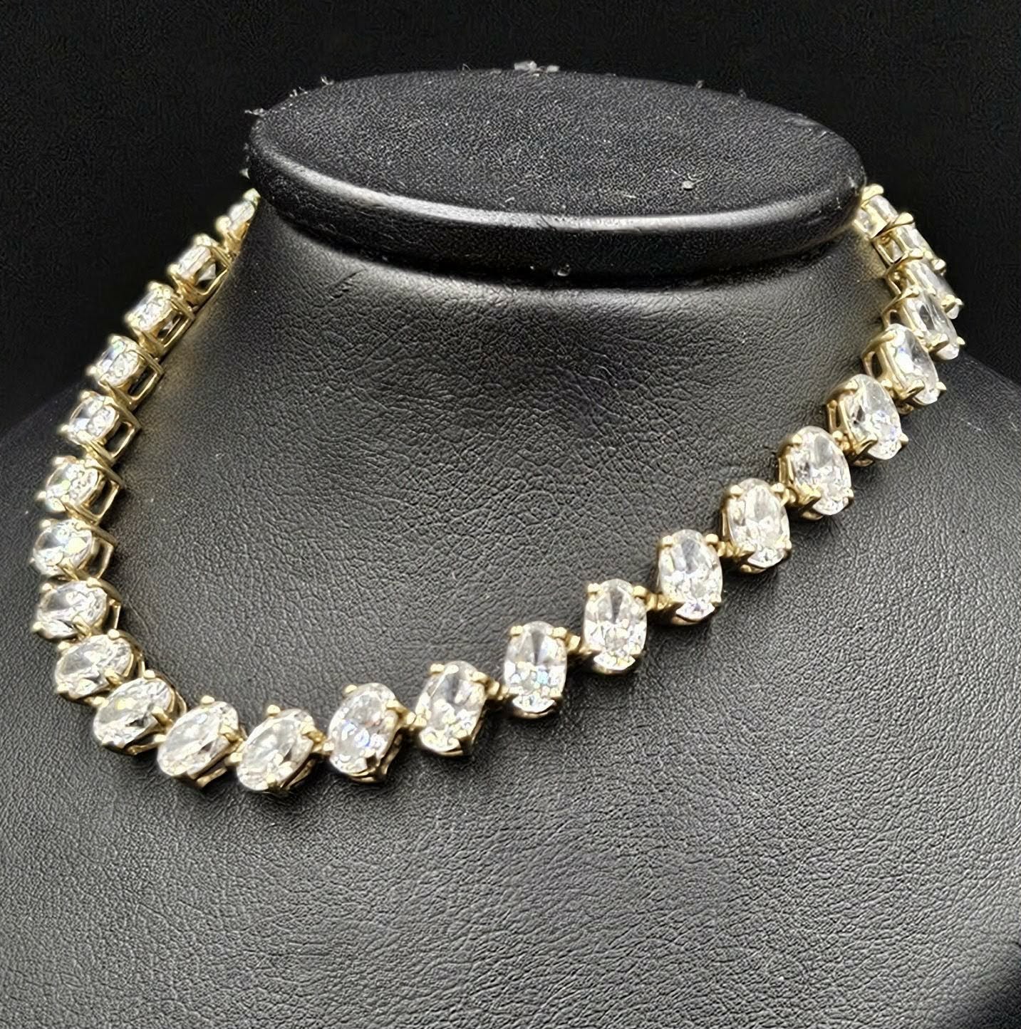 14ct Yellow Gold Moissanite Tennis Bracelet