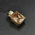 9ct Yellow Gold Golden Moissanite Pendant