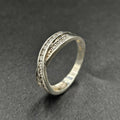 Silver Overlapping Cubic Zirconia Ring