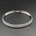 Brand New, Never Worn Cubic Zirconia Silver Opening Bangle