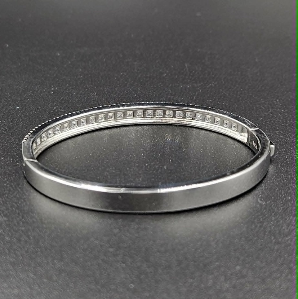 Brand New, Never Worn Cubic Zirconia Silver Opening Bangle