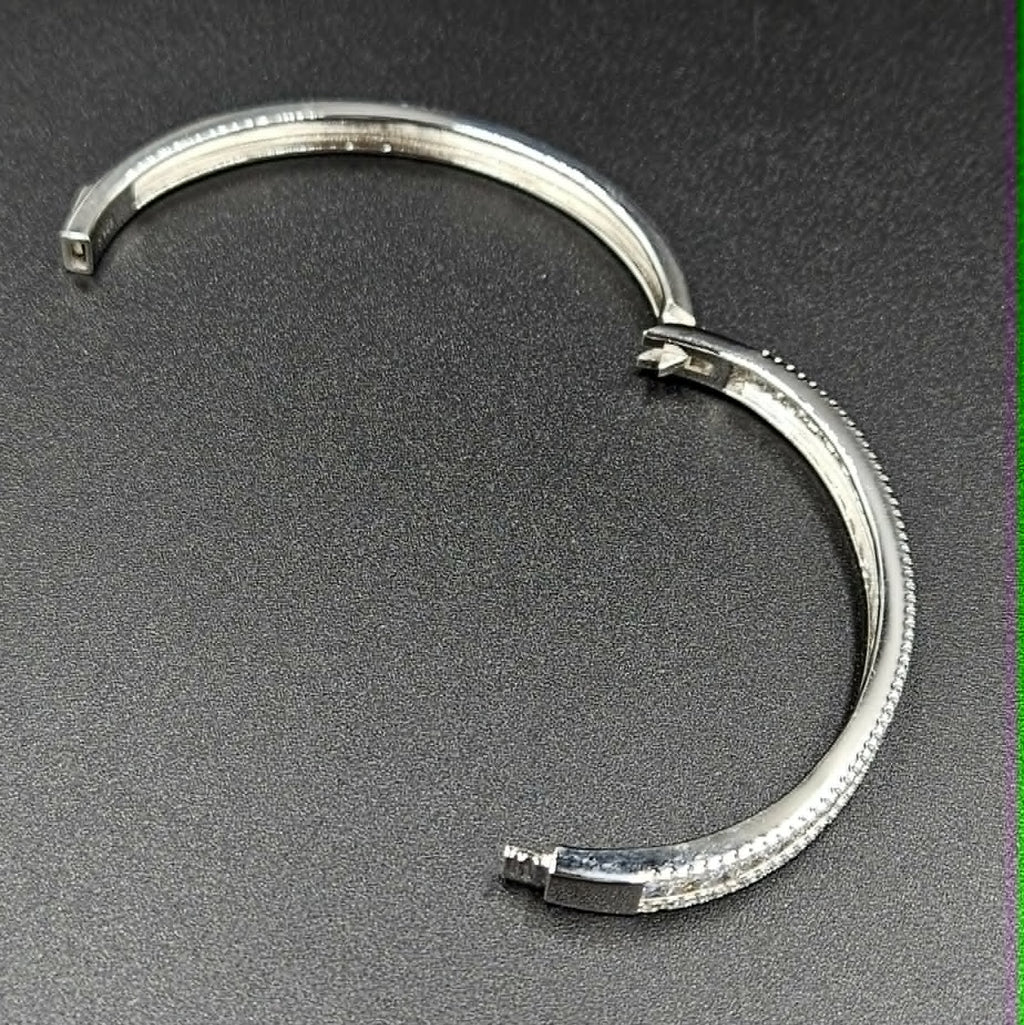 Brand New, Never Worn Cubic Zirconia Silver Opening Bangle