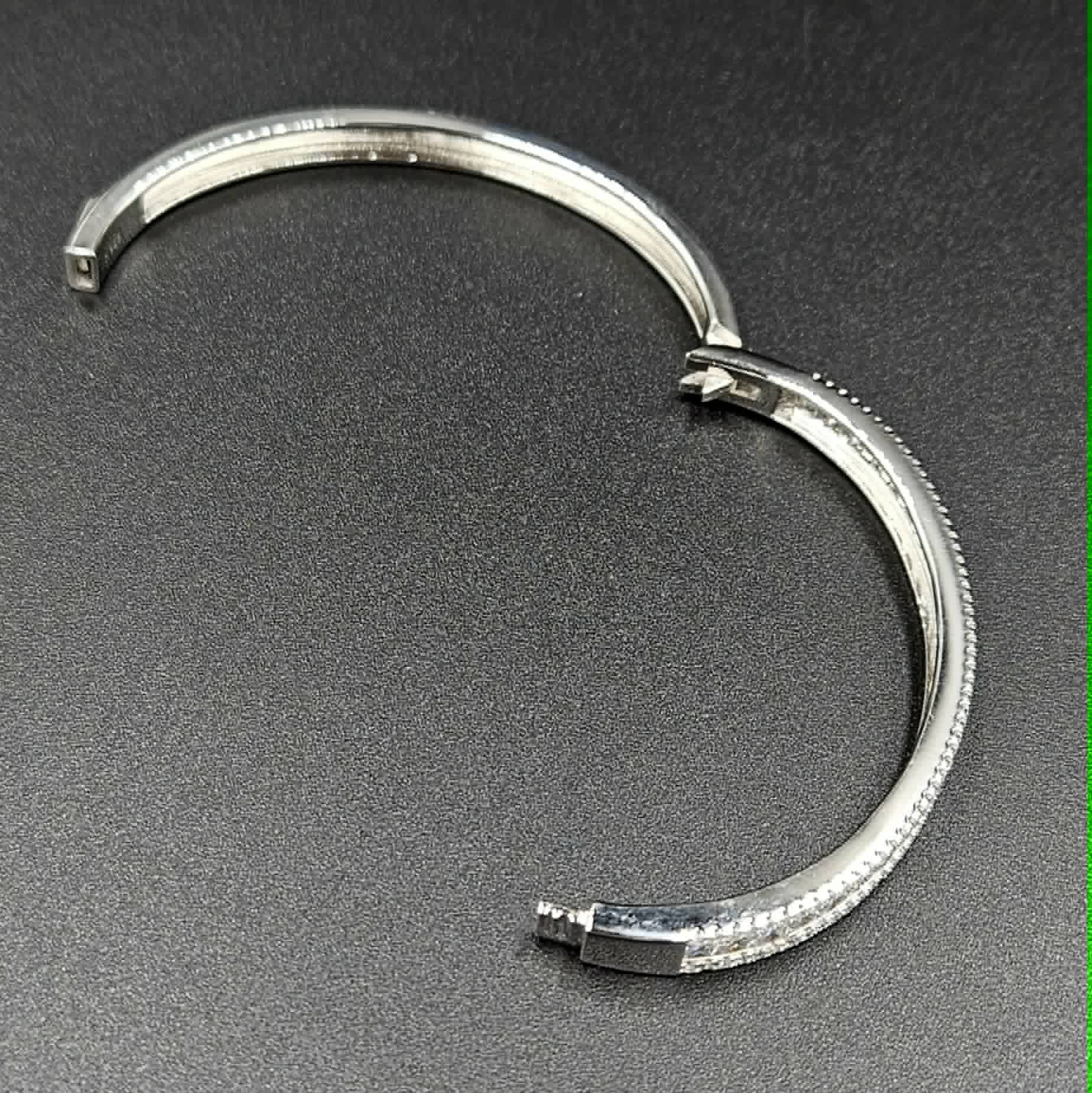 Brand New, Never Worn Cubic Zirconia Silver Opening Bangle