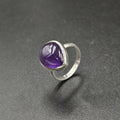 Sterling Silver Purple Agate Ring