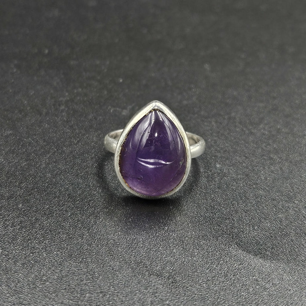 Sterling Silver Purple Agate Ring