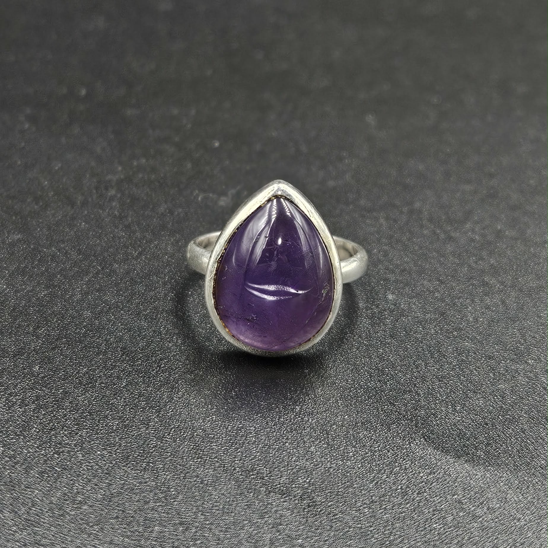 Sterling Silver Purple Agate Ring