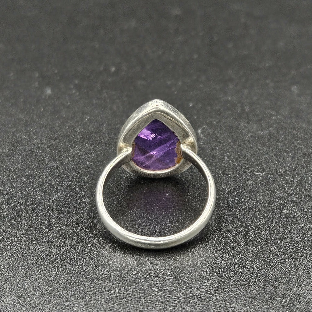 Sterling Silver Purple Agate Ring