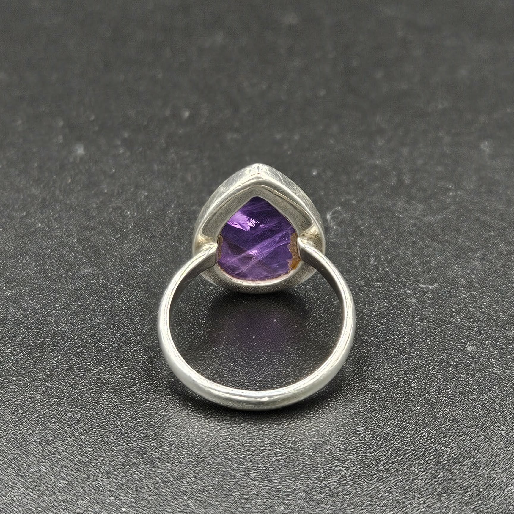 Sterling Silver Purple Agate Ring