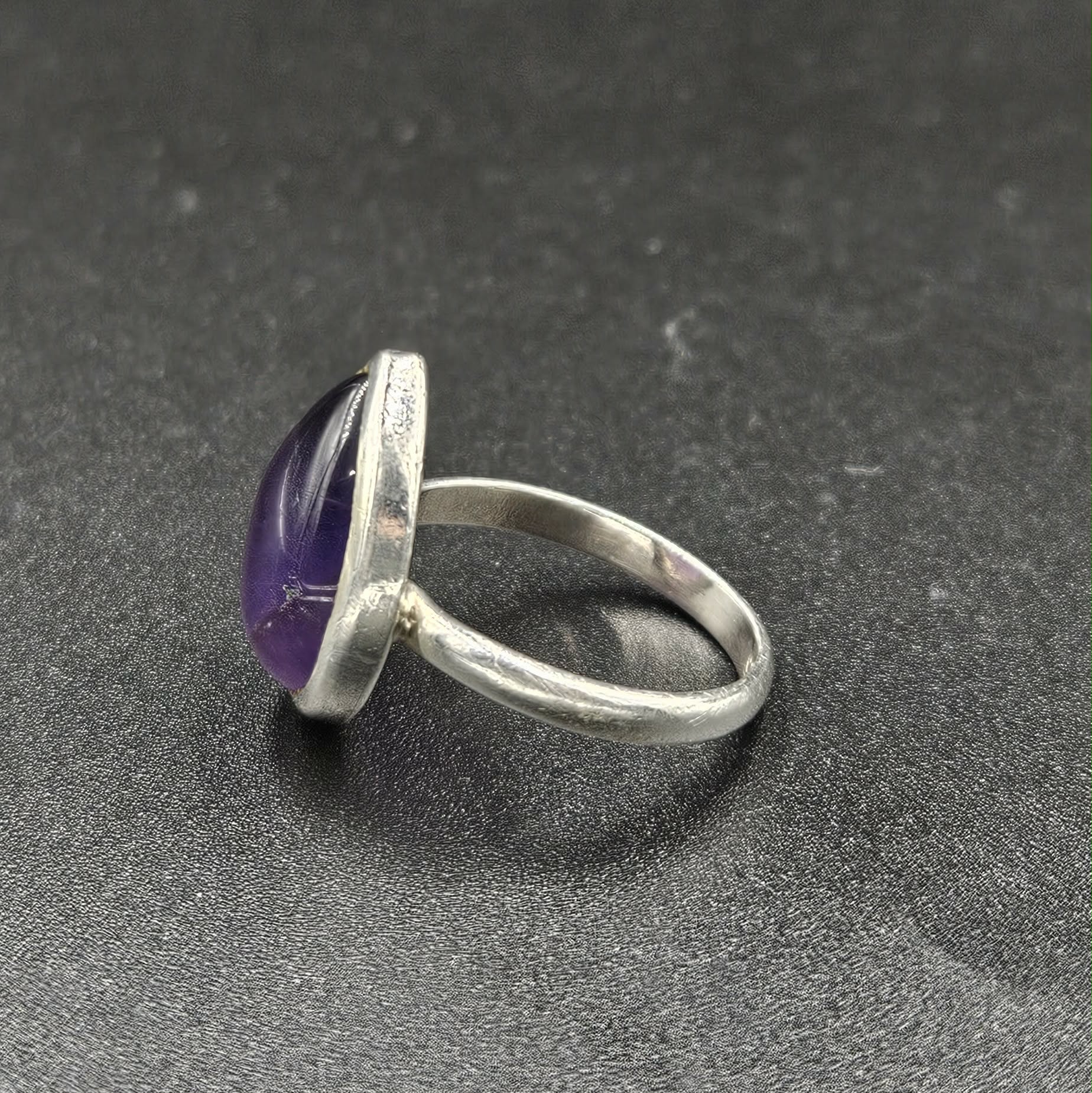Sterling Silver Purple Agate Ring
