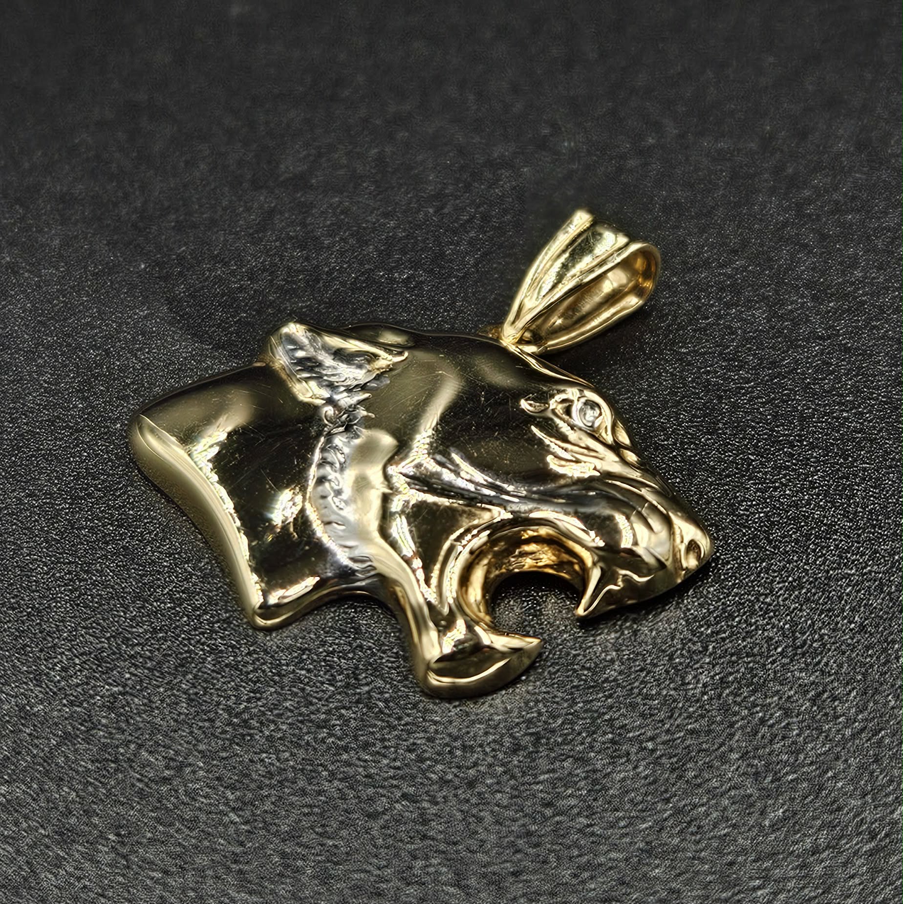 9ct Yellow & White Gold Panther Pendant