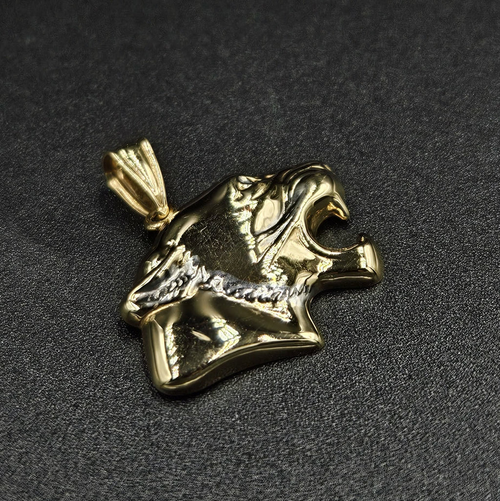 9ct Yellow & White Gold Panther Pendant