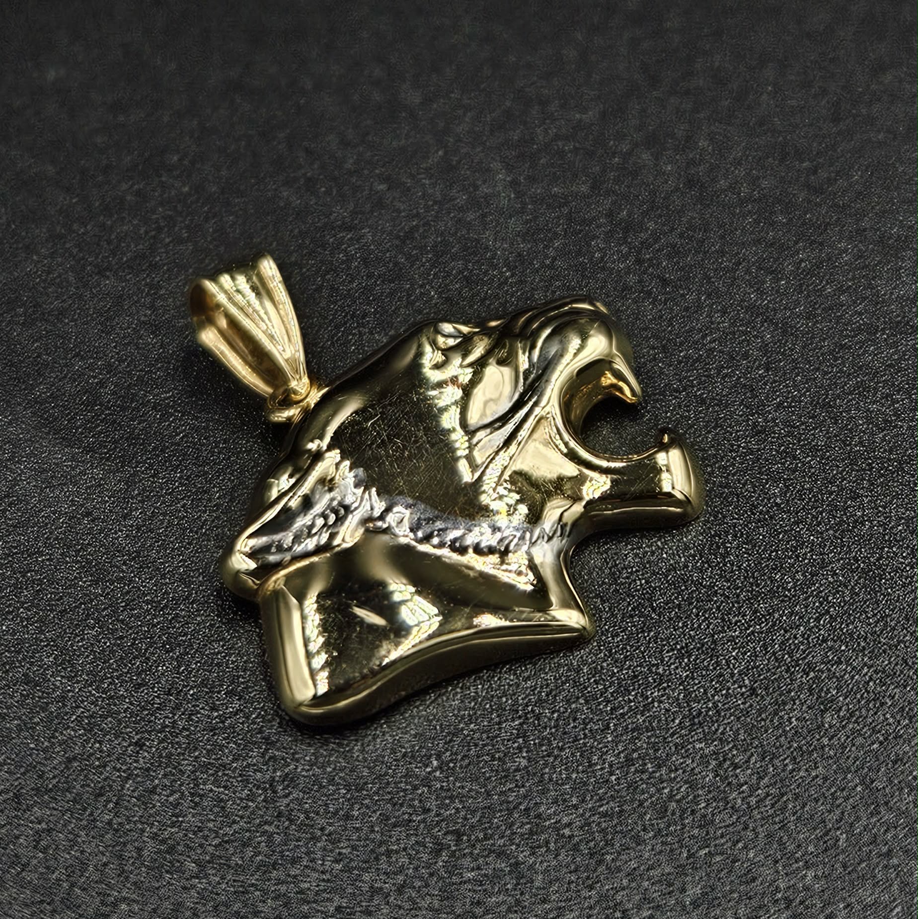 9ct Yellow & White Gold Panther Pendant