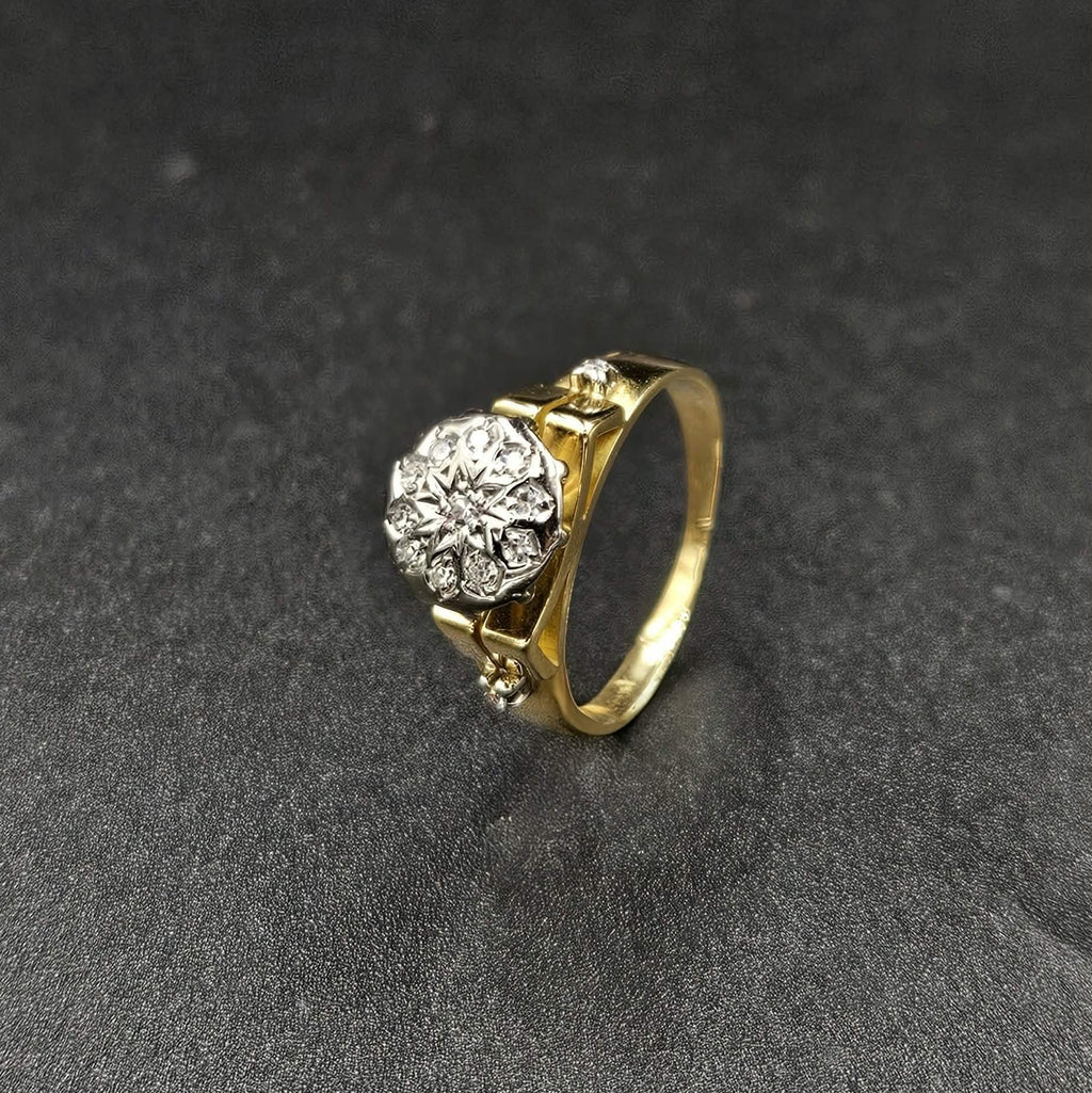 18ct Yellow & White Gold Diamond Ring