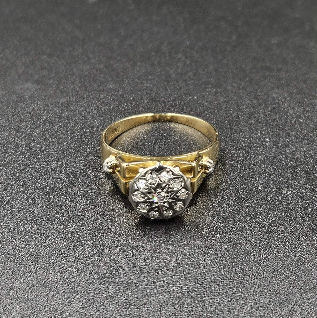 18ct Yellow & White Gold Diamond Ring