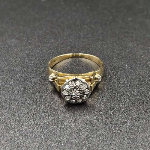 18ct Yellow & White Gold Diamond Ring