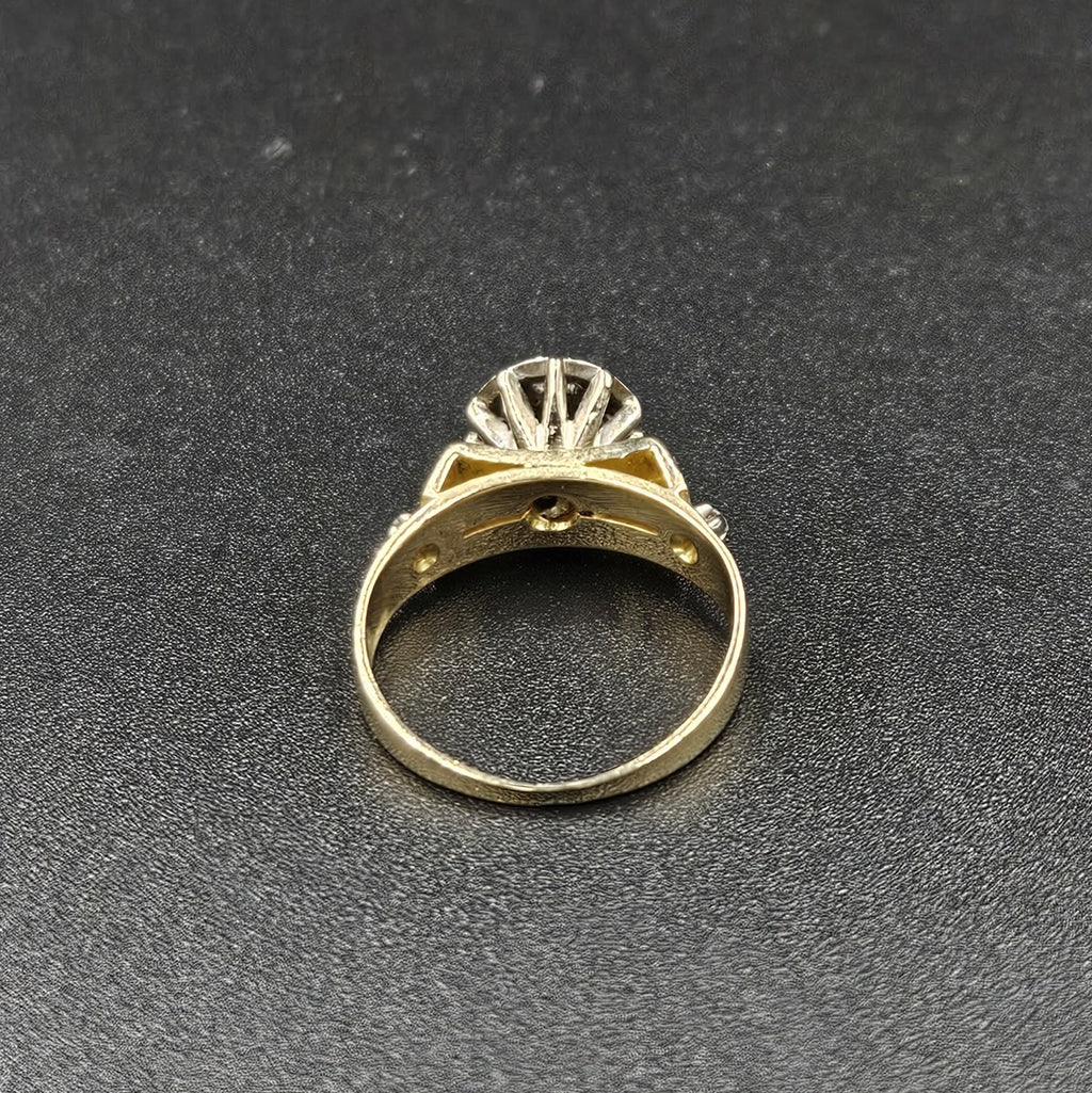 18ct Yellow & White Gold Diamond Ring
