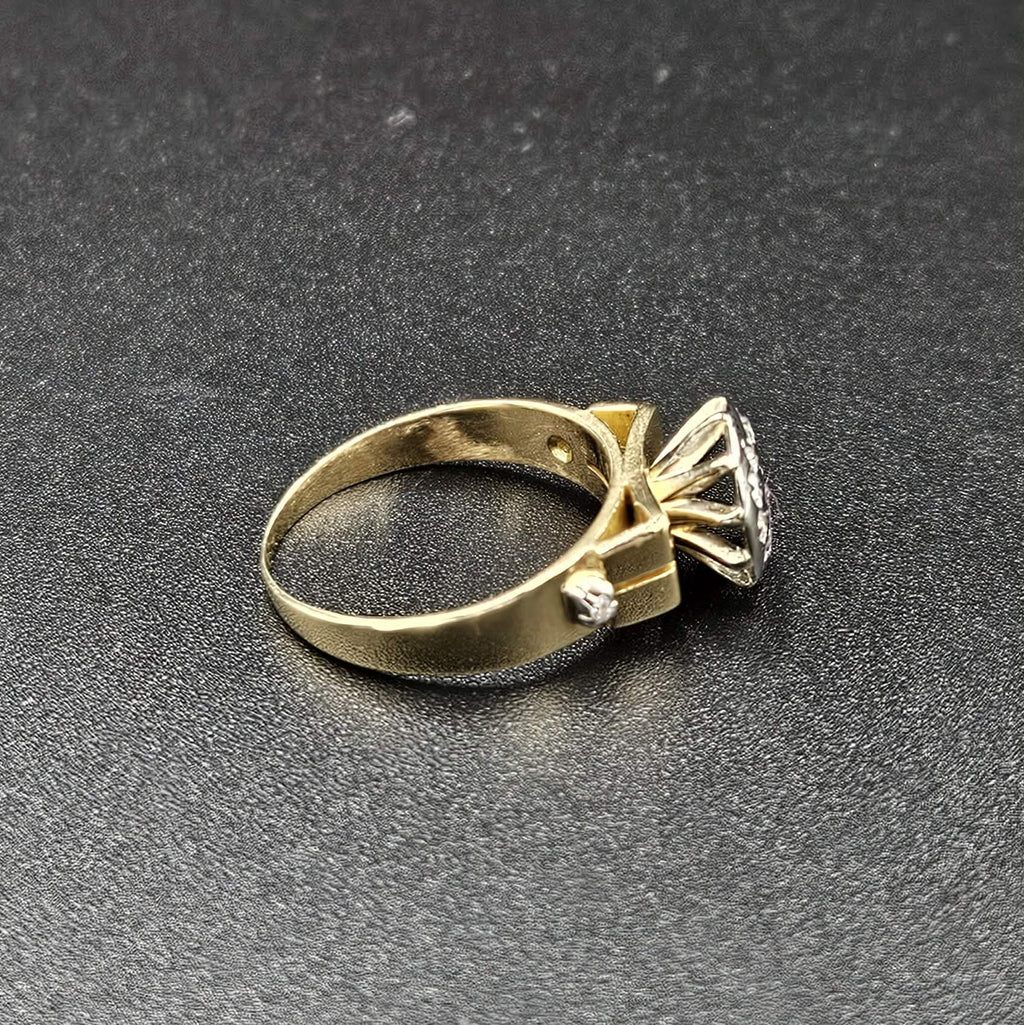 18ct Yellow & White Gold Diamond Ring