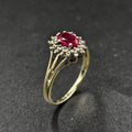 9ct Yellow Gold Ruby & Diamond Ring