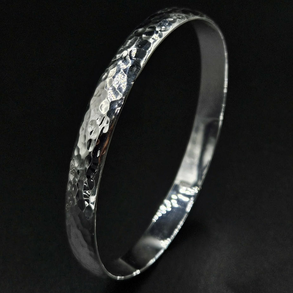 Silver Plated Ripple Effect Bangle