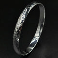 Silver Plated Ripple Effect Bangle
