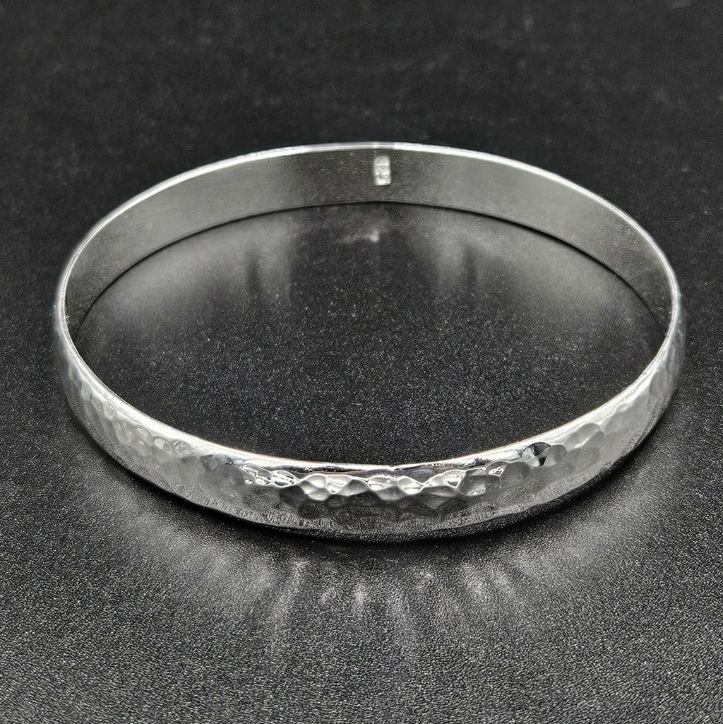 Silver Plated Ripple Effect Bangle