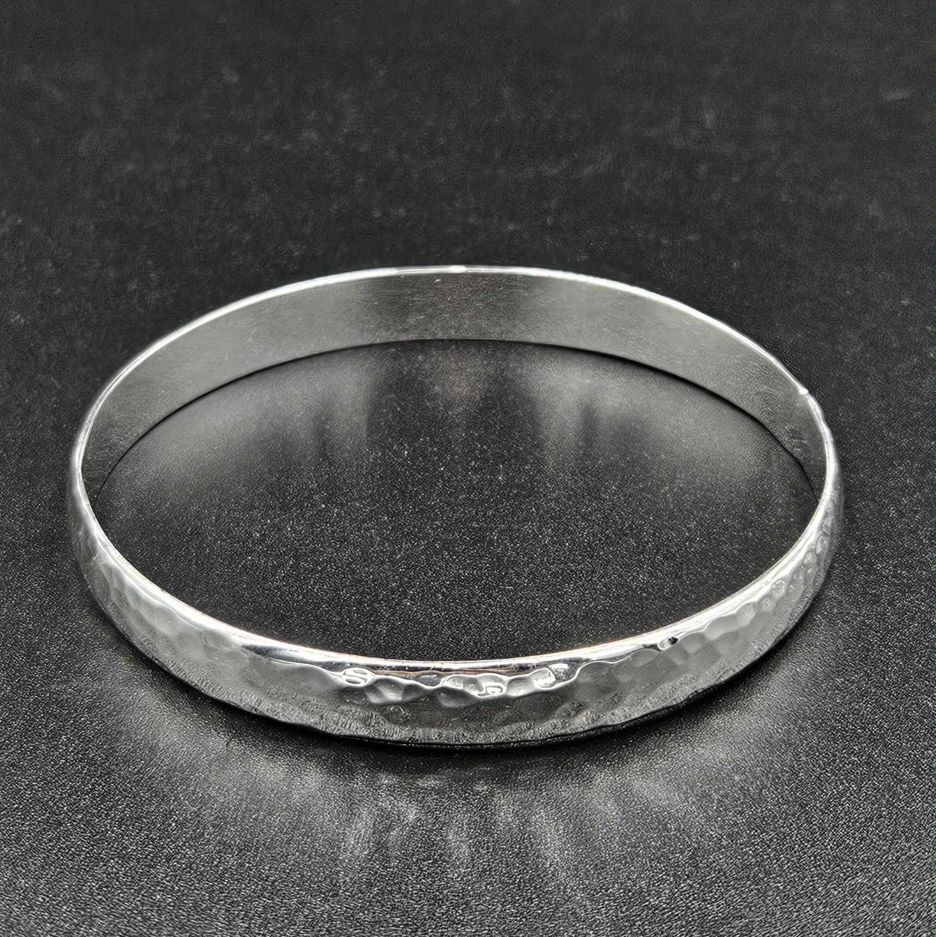 Silver Plated Ripple Effect Bangle