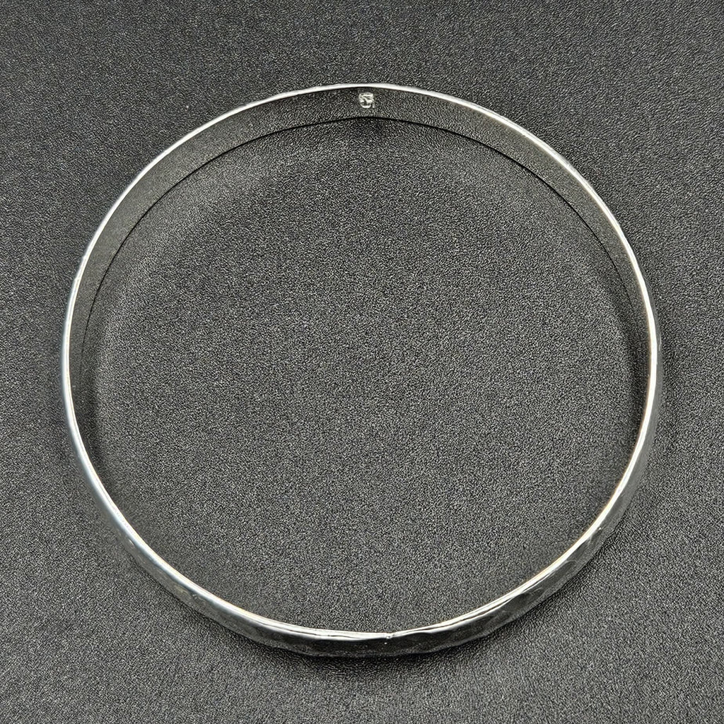 Silver Plated Ripple Effect Bangle