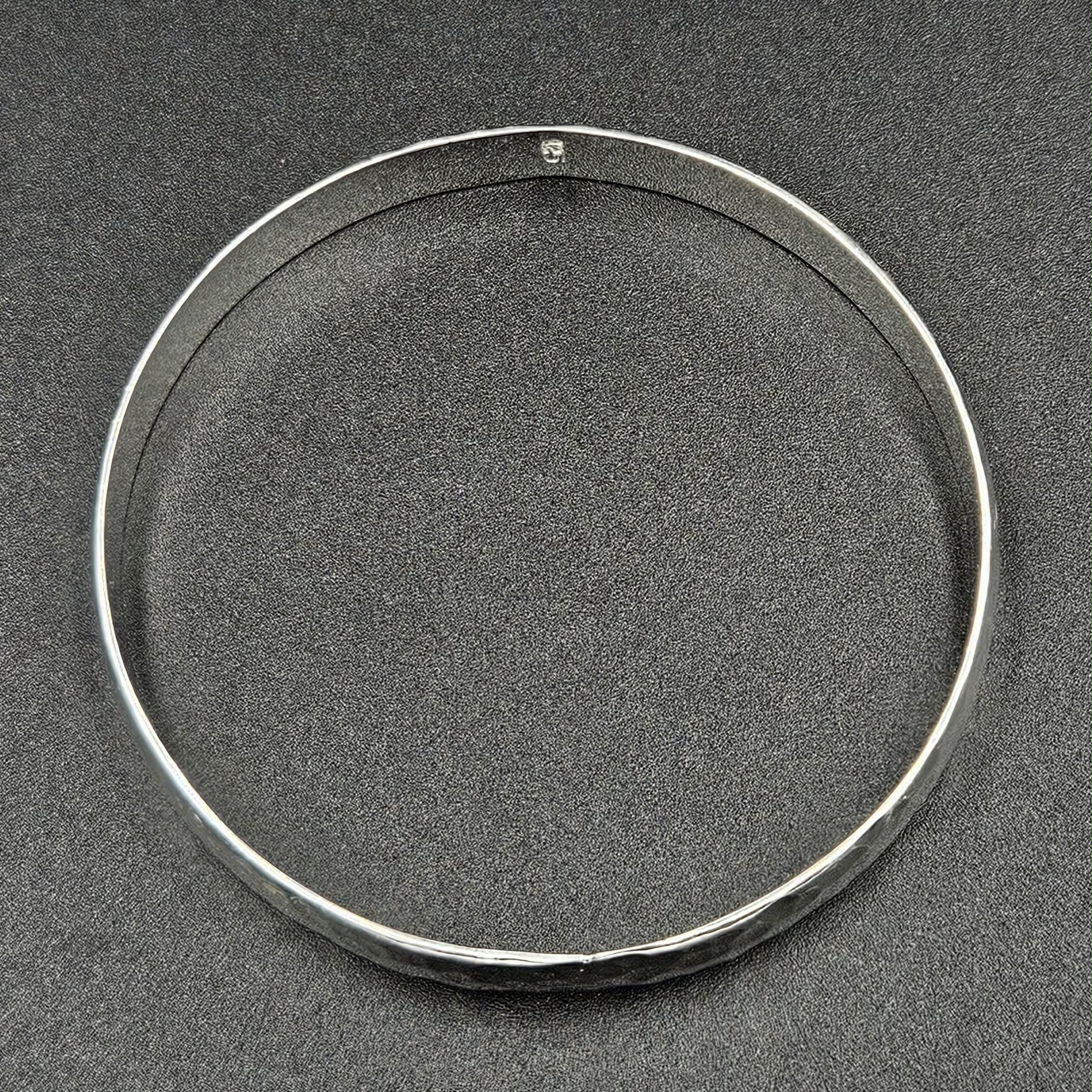 Silver Plated Ripple Effect Bangle