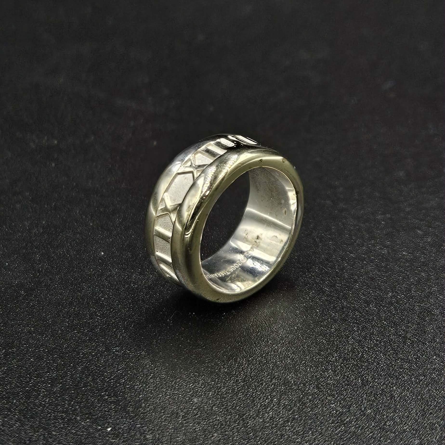 Sterling Silver Roman Numerals Ring