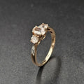 9ct Rose Gold Pink Topaz Ladies Ring