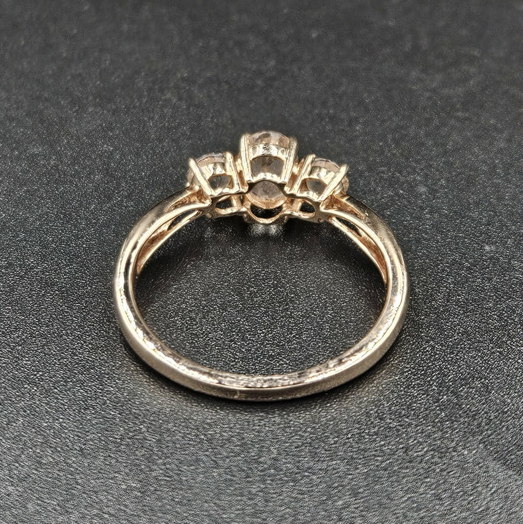 9ct Rose Gold Pink Topaz Ladies Ring