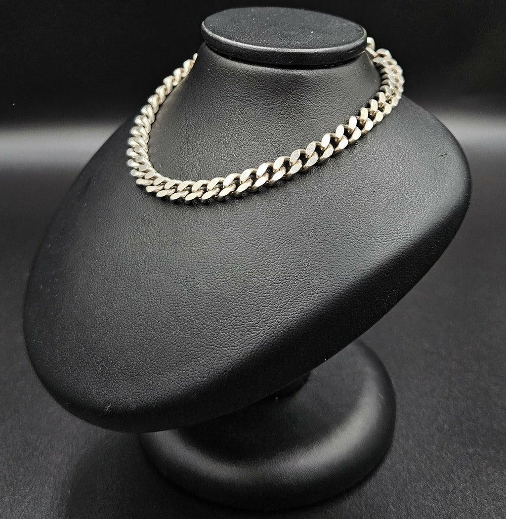 Silver Solid Link Bracelet