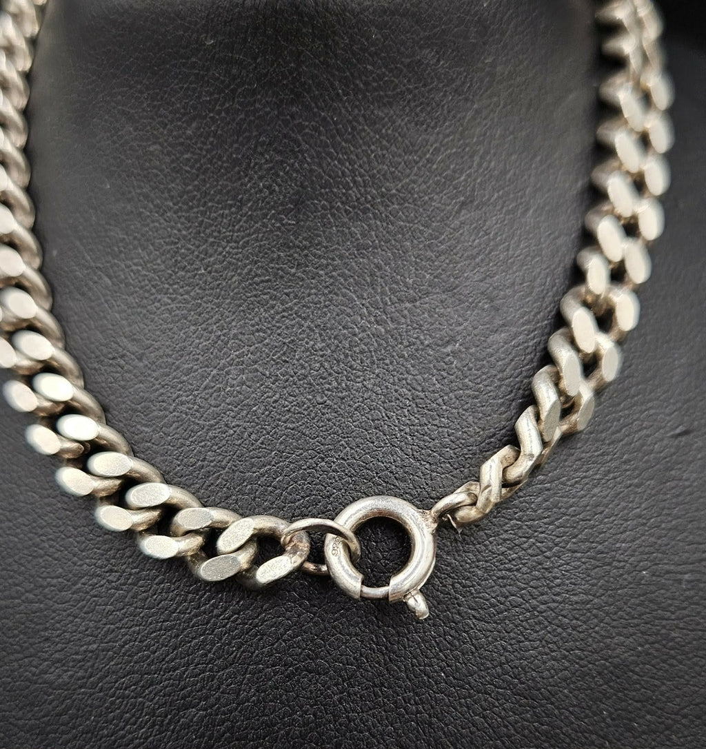 Silver Solid Link Bracelet