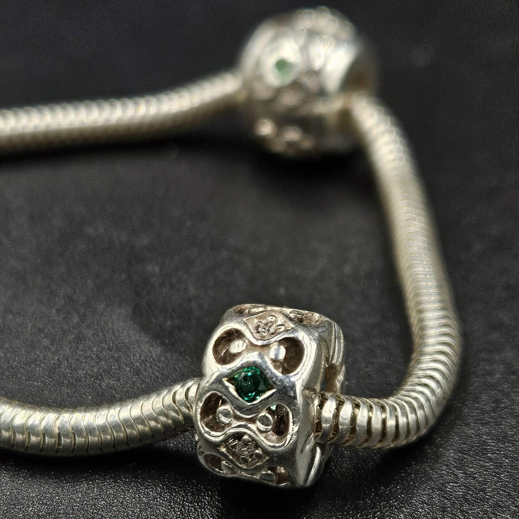 925 Silver Rope Style Beaded Bracelet