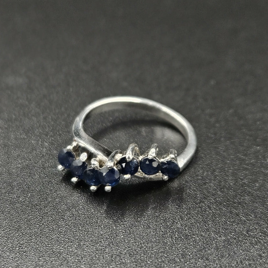 Sterling Silver Blue Sapphire Size K 1⁄2