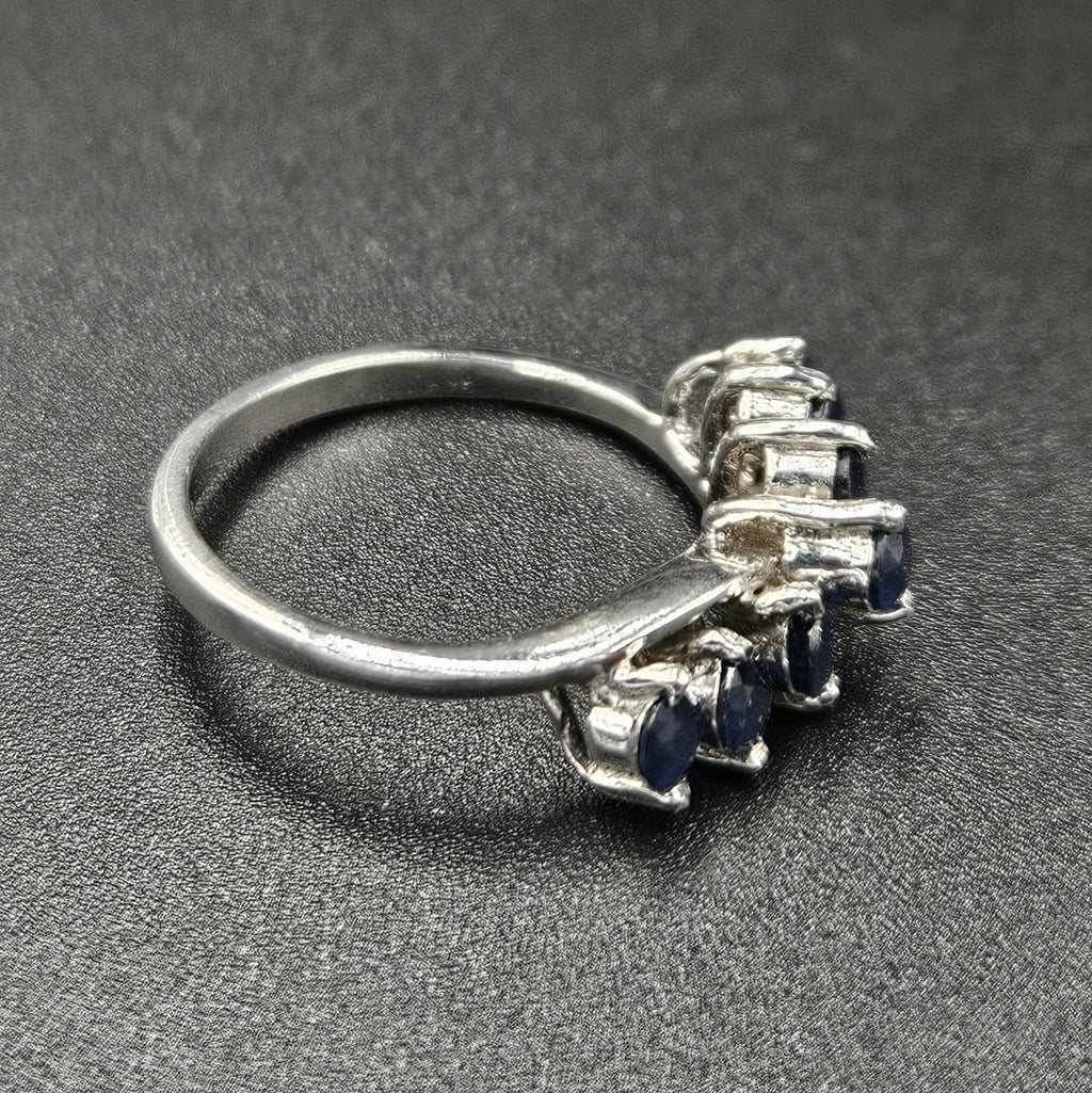 Sterling Silver Blue Sapphire Size K 1⁄2