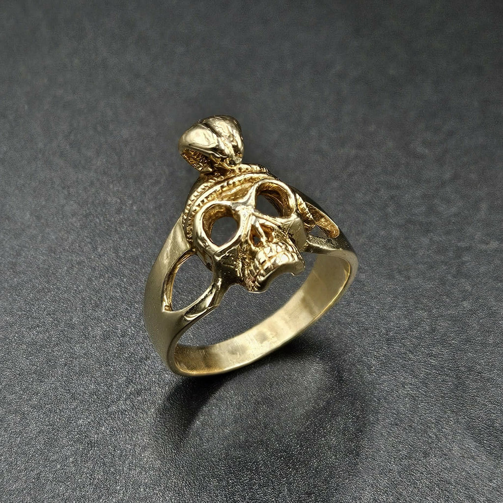9ct Yellow Gold Skull Ring