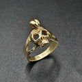 9ct Yellow Gold Skull Ring