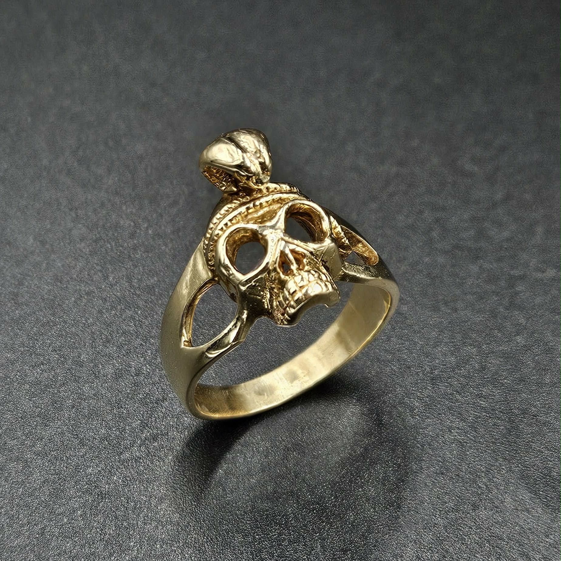 9ct Yellow Gold Skull Ring