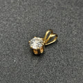 9ct Yellow Gold Cubic Zirconia Pendant