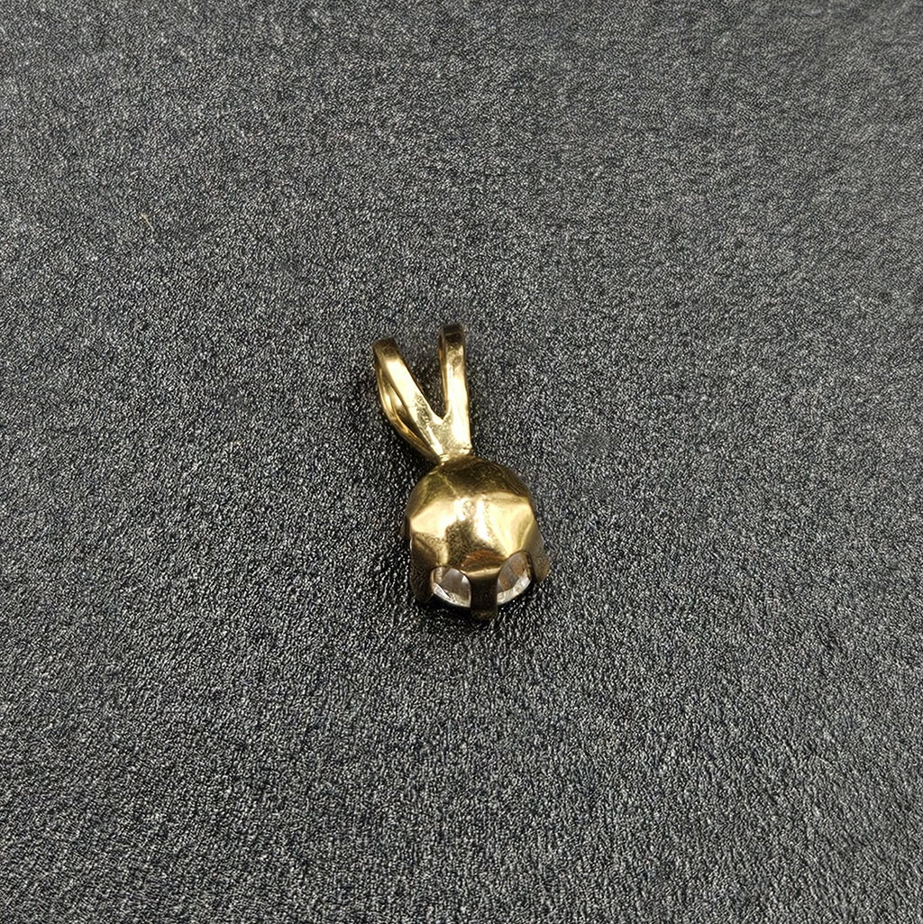 9ct Yellow Gold Cubic Zirconia Pendant