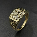 9ct Yellow Gold Eagle Mens Ring