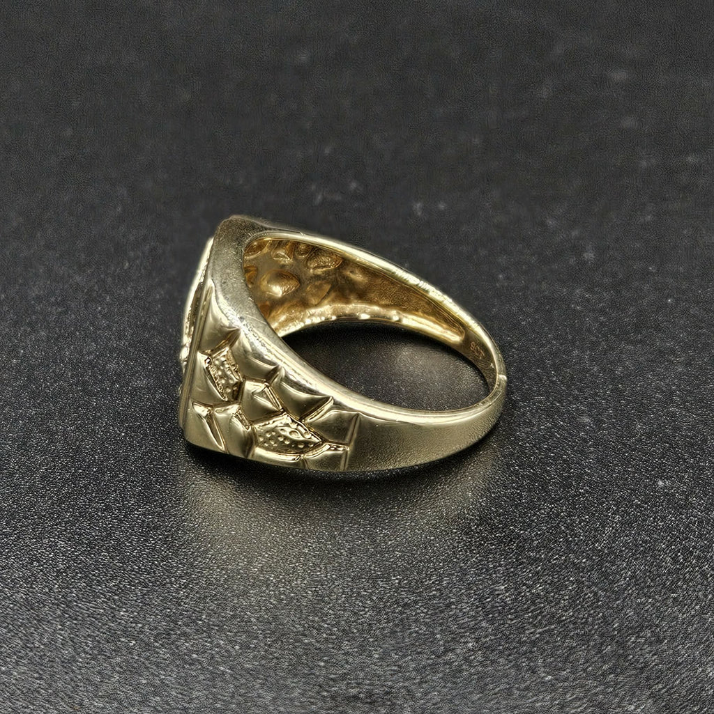 9ct Yellow Gold Eagle Mens Ring
