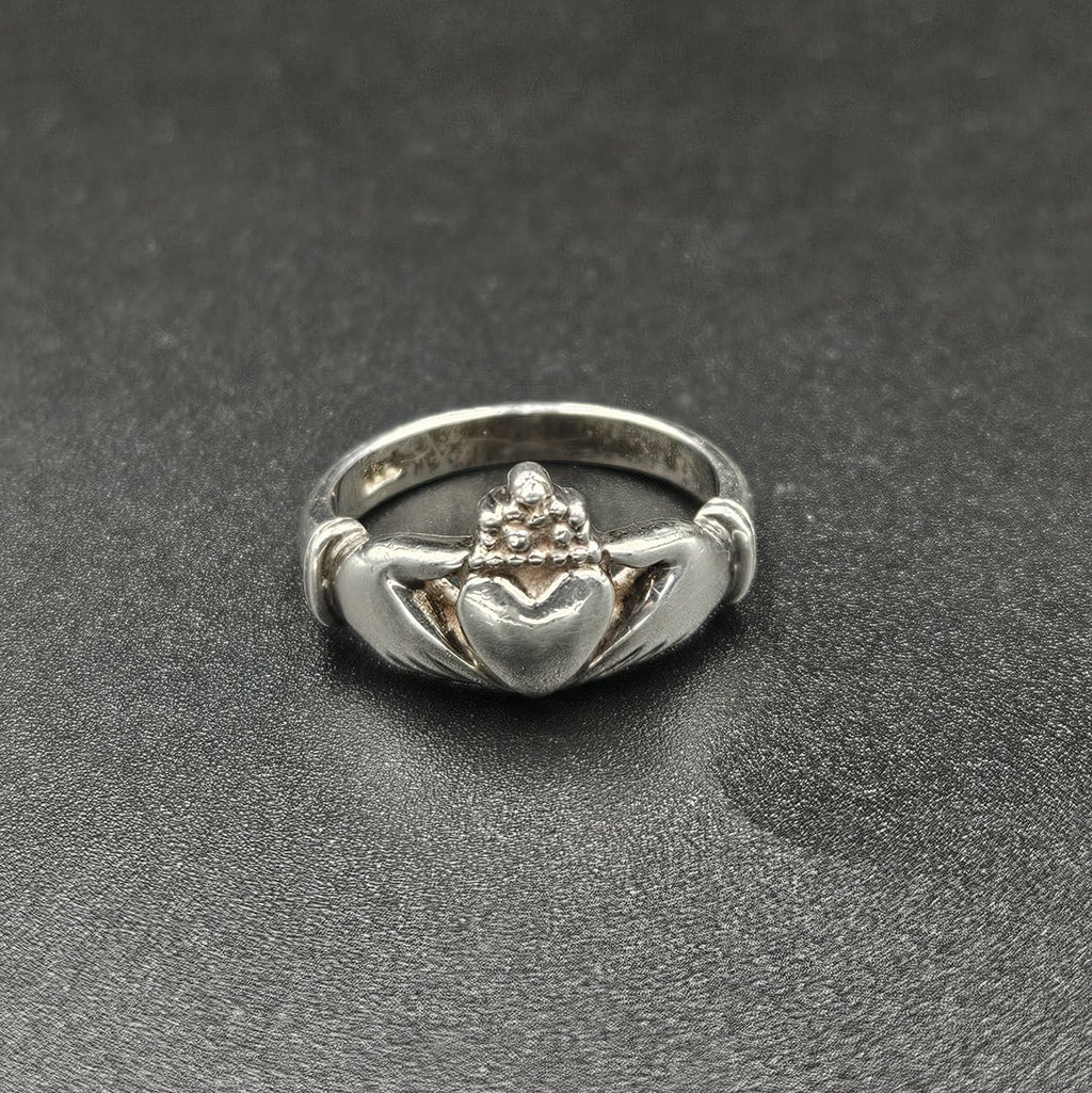 Silver Heart, Hands and Crown Ring